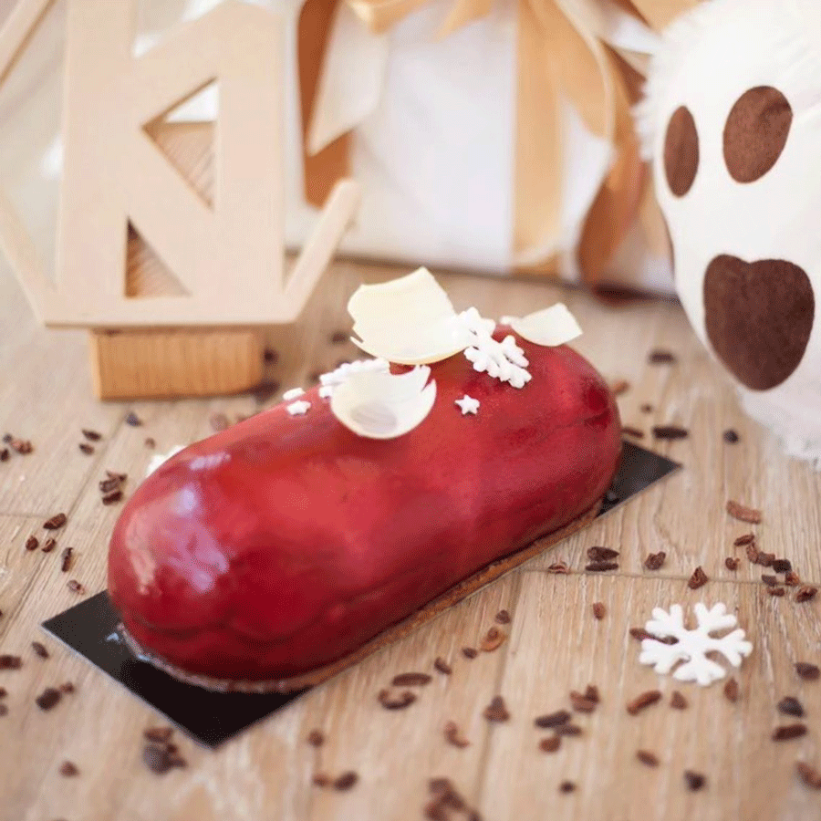 Photo de notre entremet fruit rouge